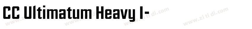CC Ultimatum Heavy I字体转换